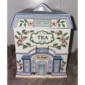 Lenox Tea Shoppe Ceramic Canister with Floral Design